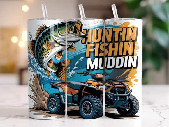 Download Country Life Hunting Fishing Tumbler PNG - Premium Resources