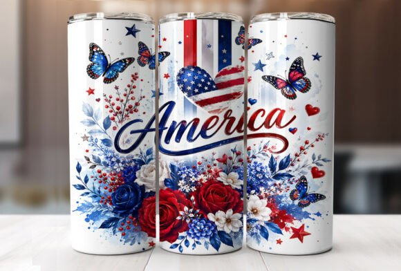 Download Patriotic 4th of July Tumbler Wrap PNG - 4th of july tumbler Collection