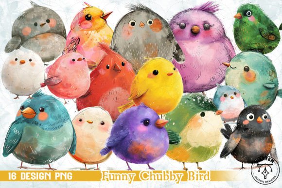 Download Funny Chubby Bird Clipart PNG - Premium Resources