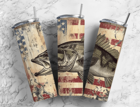 Download American Bass Fishing Tumbler PNG , Subl - Premium Bundle
