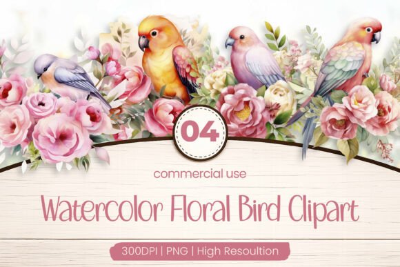 Download Floral Bird Clipart PNG - Premium Resources